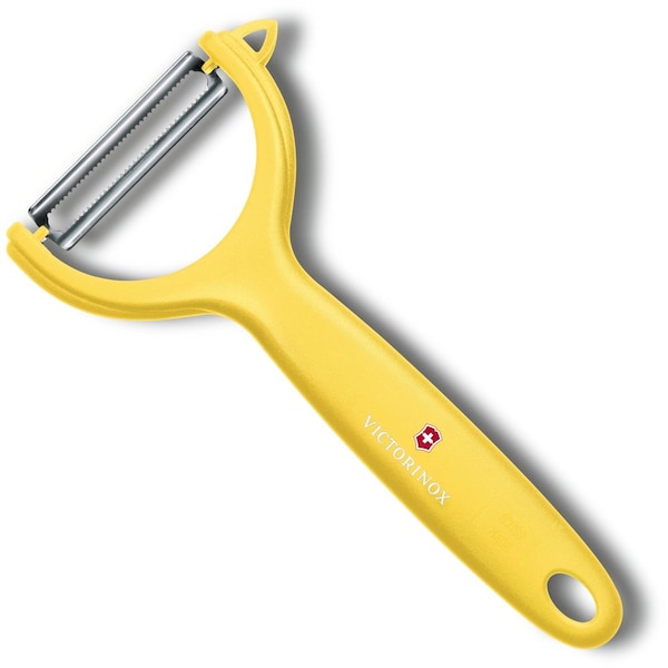 Swiss Army Brands 2024 Victorinox Kitchen Specialty Knives & Tools Peelers Universal Micro-Serrated Yellow Packaged VIC-7.6079.8 - main